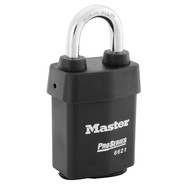 MASTER LOCK Pro-Series Padlock 53mm Open Shackle 6621WO - Black