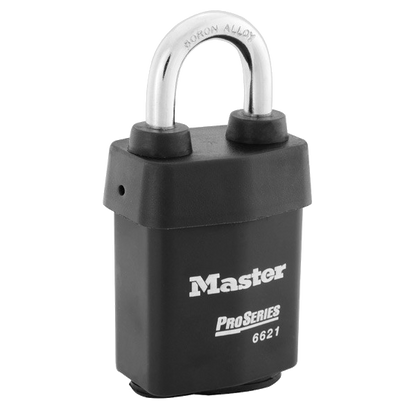 MASTER LOCK Pro-Series Padlock 53mm Open Shackle 6621WO - Black