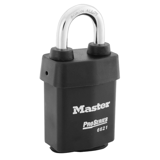 MASTER LOCK Pro-Series Padlock 53mm Open Shackle 6621WO - Black