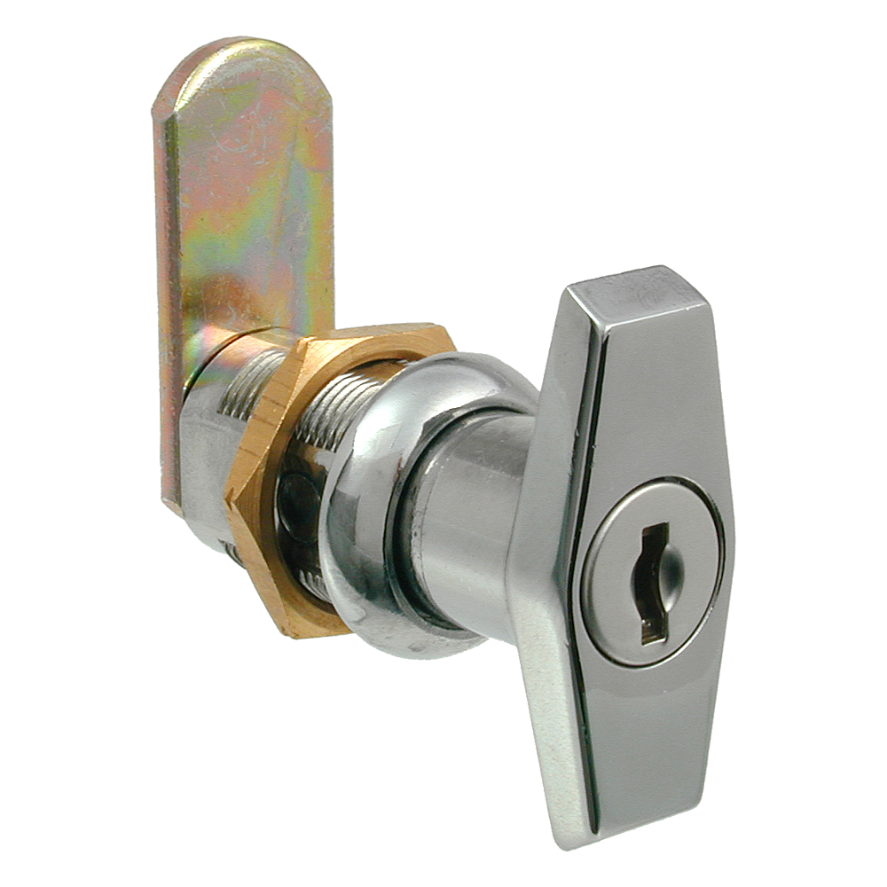 L&F 2630 Locking Mini T Handle 20mm - Chrome Plated