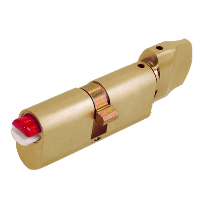 EVVA OKZ Oval WC Cylinder 72mm 36-K36 - Polished Brass