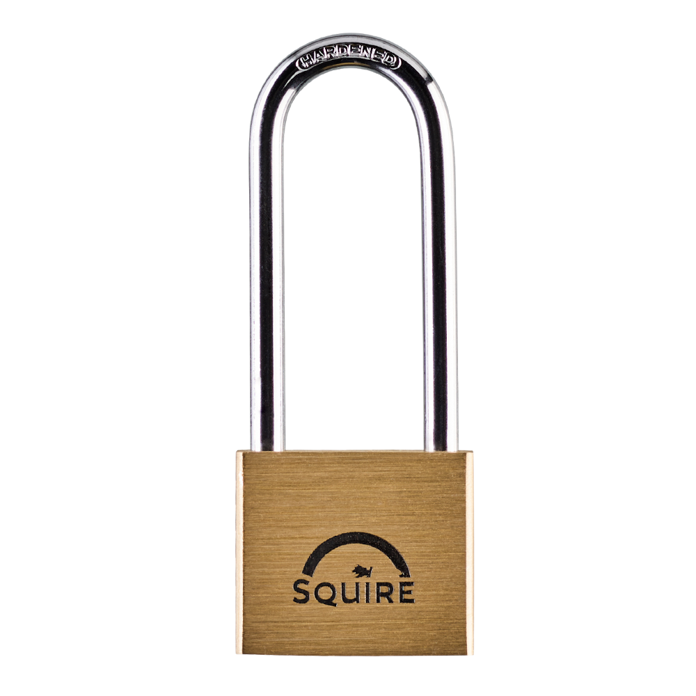 SQUIRE Lion Range Brass Long Shackle Padlocks 40mm Keyed To Differ Pro - Brass