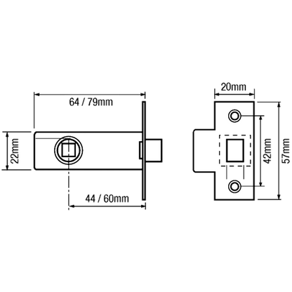 Legge 3721 & 3722 Tubular Latch