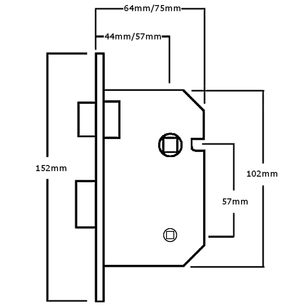 Legge 3751 Mortice Bathroom Lock