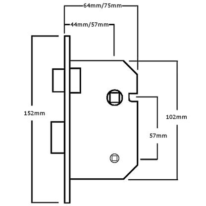 Legge 3751 Mortice Bathroom Lock