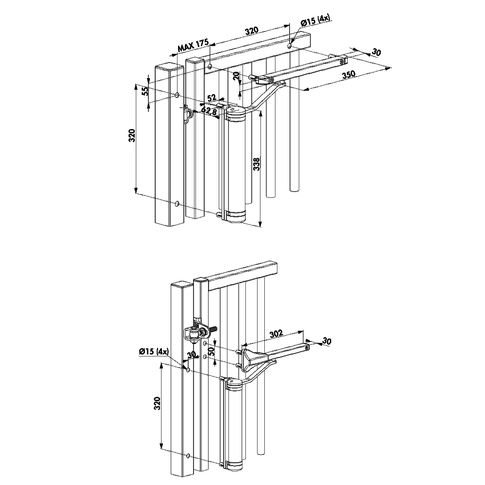 LOCINOX Lion Hydraulic Gate Closer