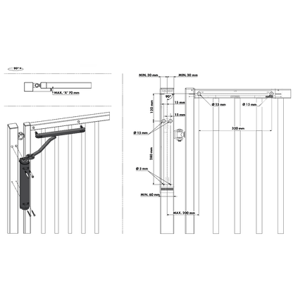 LOCINOX Verticlose 2 Hydraulic Gate Closer