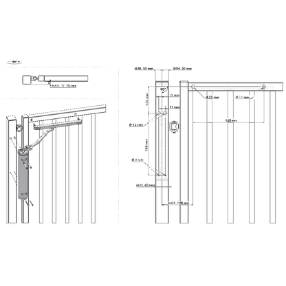 LOCINOX Verticlose 2 Hydraulic Gate Closer