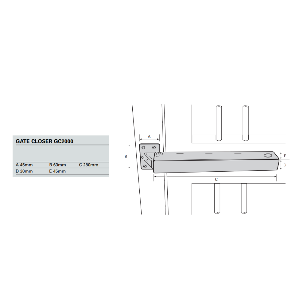 BARRIER COMPONENTS GC2000 Gate Closer