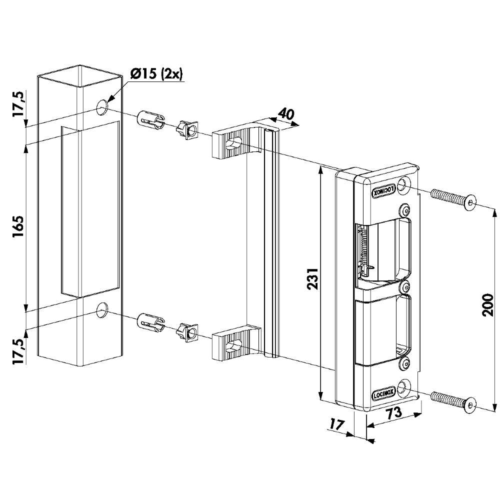 LOCINOX Electric Gate Strike