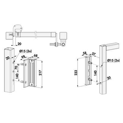 LOCINOX Surface Mounted MAGMAG3000 Electromagnetic Gate Lock Without Handle