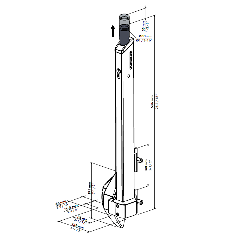 LOCINOX Guardima Magnetic Gate Latch For Single Gates