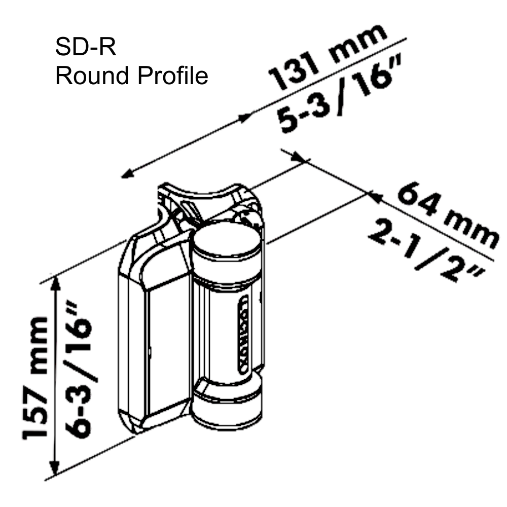 LOCINOX Serval 180 Degree Spring Gate Hinge With Self Drilling Screws