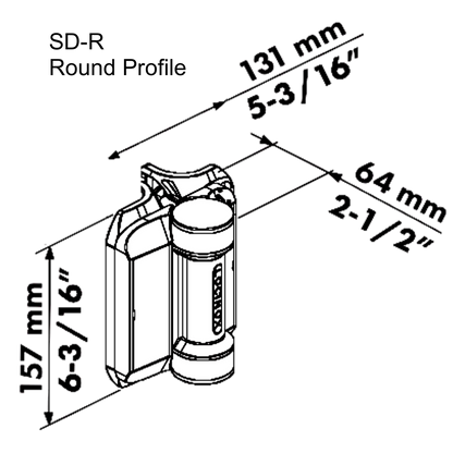 LOCINOX Serval 180 Degree Spring Gate Hinge With Self Drilling Screws