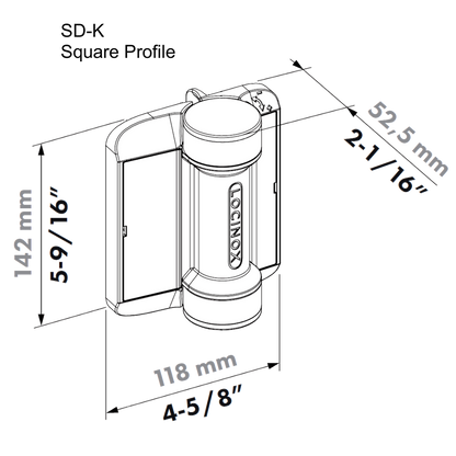 LOCINOX Serval 180 Degree Spring Gate Hinge With Self Drilling Screws