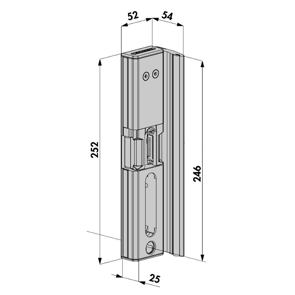 LOCINOX MODULEC-SA Electric Gate Keep Surface Mounted