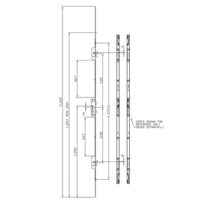 LOCKMASTER Lever Operated Latch & Deadbolt Synseal Single Spindle - 2 Hook 2 Anti-Lift 2 Roller