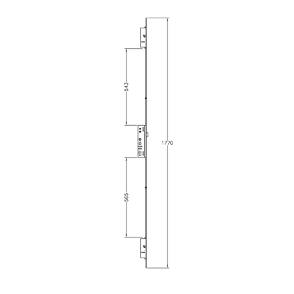 LOCKMASTER Lever Operated Latch & Deadbolt Twin Spindle 20mm Radius Faceplate 2 Hook