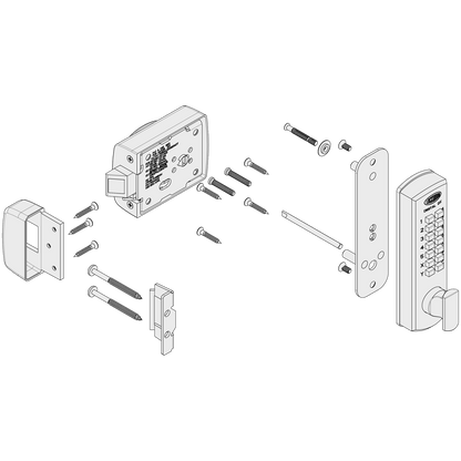 LOCKWOOD DGT002 Series Digital Lock With Rim Latch & Holdback