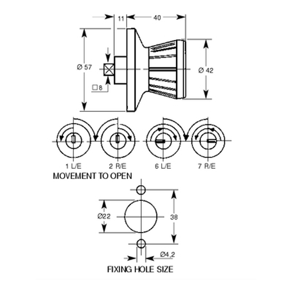 L&F 1605 Locking Knob