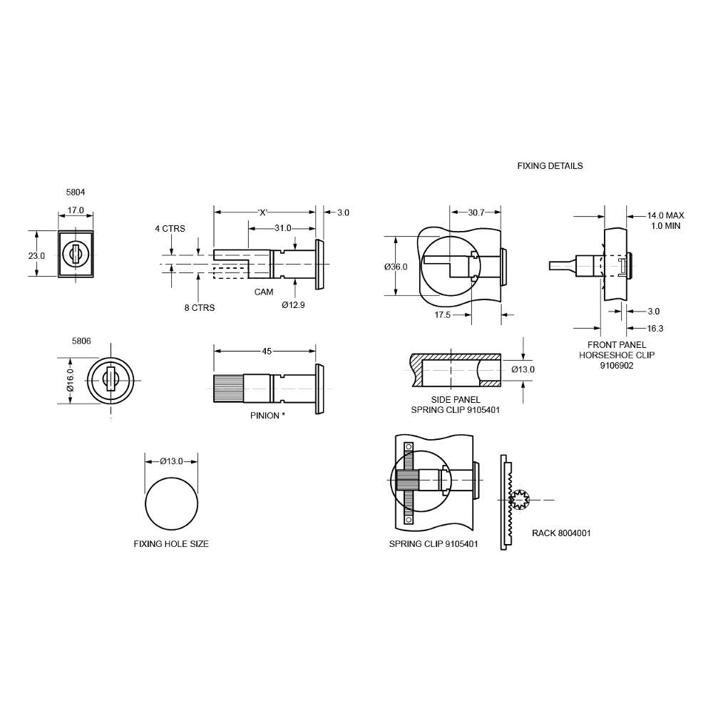 L&F 5804 Furniture Lock