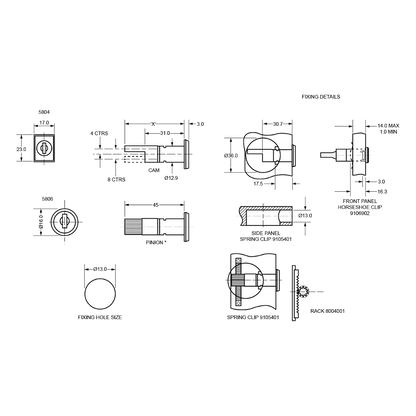 L&F 5804 Furniture Lock