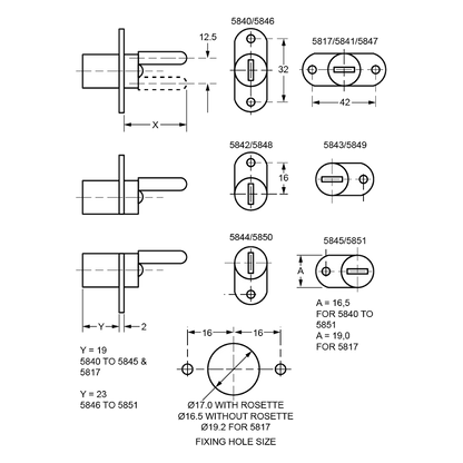 L&F 5841 Furniture Lock