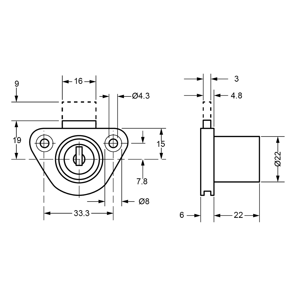 L&F 5880 Furniture Lock