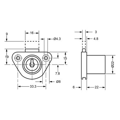 L&F 5880 Furniture Lock