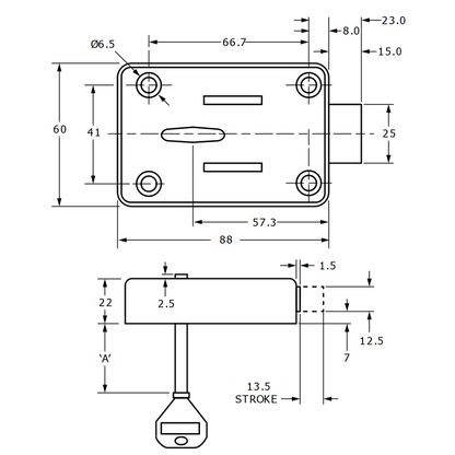 L&F 8 Lever Safe Lock