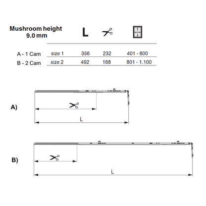 MACO MK1 Espag Shootbolt Extension Rod - Cropable