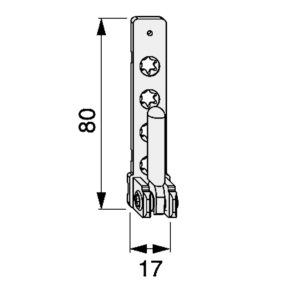 MACO TBT Pivot Post 52483 With 3mm Positioning Pin To Suit UPVC