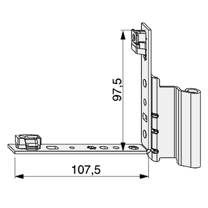 MACO TBT Rebated Corner Support 12/20-9 To Suit 9mm Eurogroove UPVC