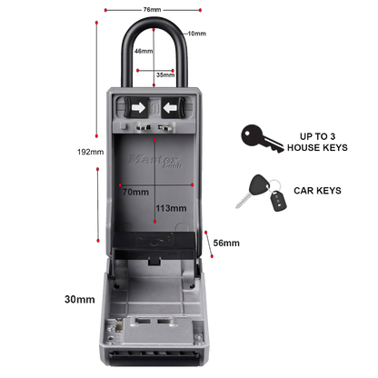 MASTER LOCK 5480EURD Portable Combination Key Box With Removable Shackle