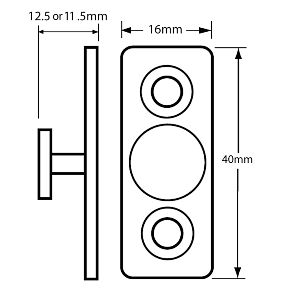 MILA Restrictor Catch Stud Plate