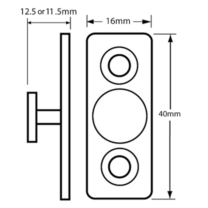 MILA Restrictor Catch Stud Plate