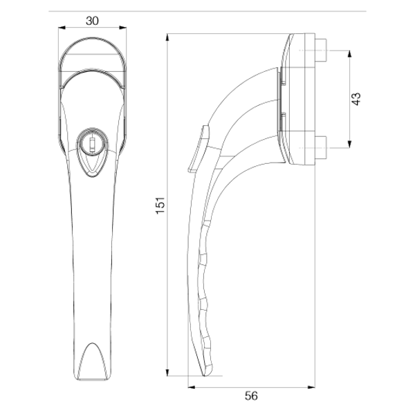 MILA ProLinea Inline TBT Locking Handle