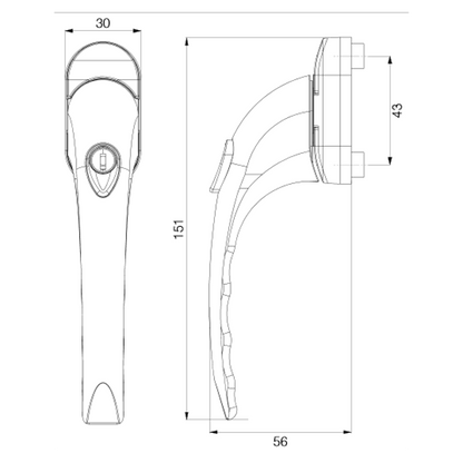 MILA ProLinea Inline TBT Locking Handle