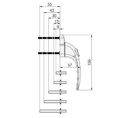 MILA Prolinea Inline Espag Handle Multi Spindle