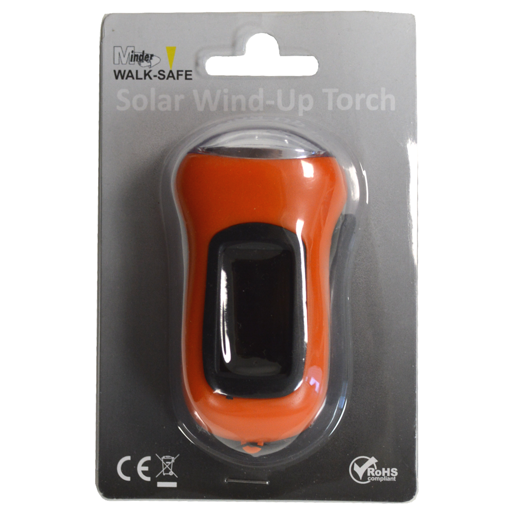 MINDER Walk-Safe Solar Wind Up Torch