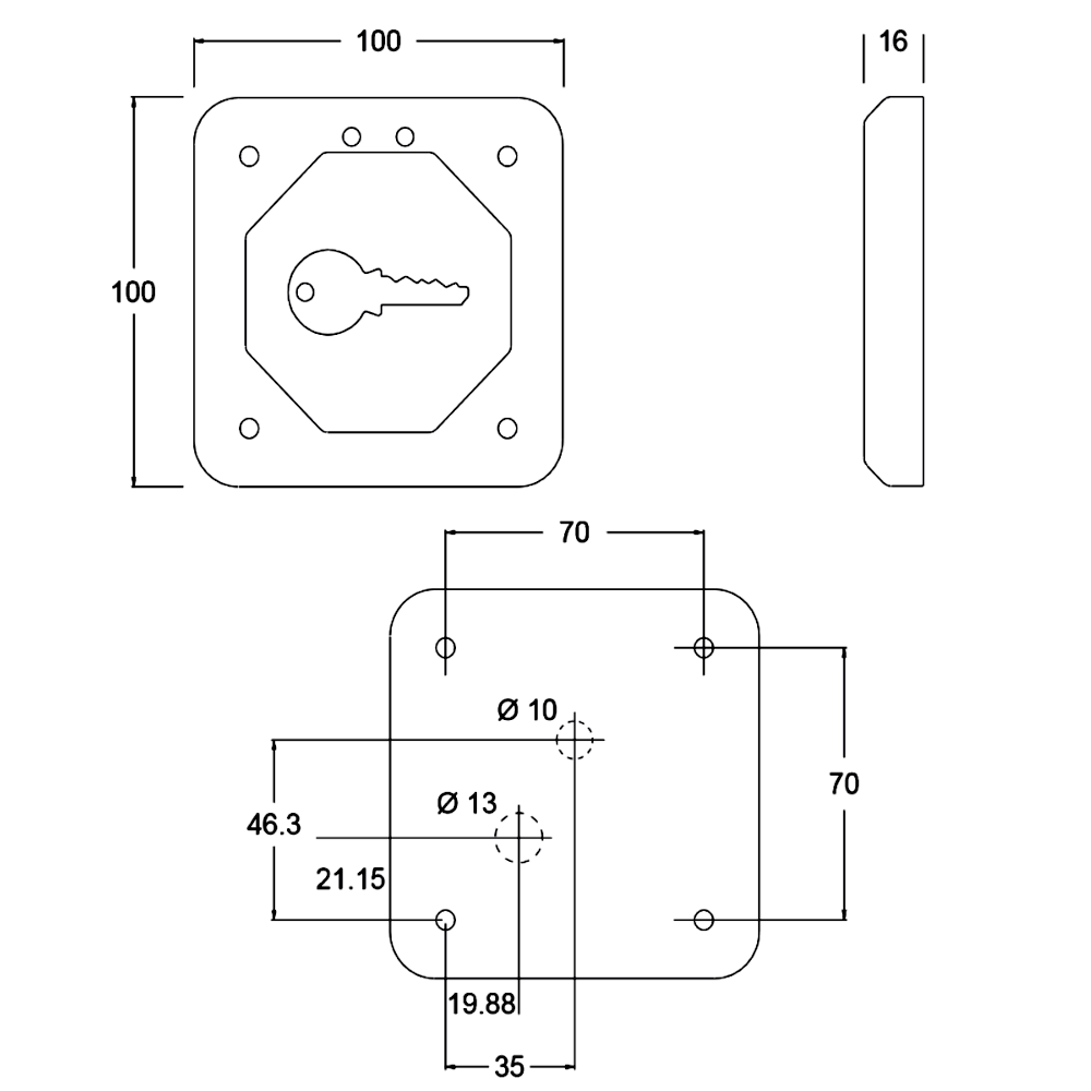 PAC OneProx GS3 Vandal Resistant RFID HF Proximity Reader 20118