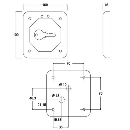 PAC OneProx GS3 Vandal Resistant RFID HF Proximity Reader 20118