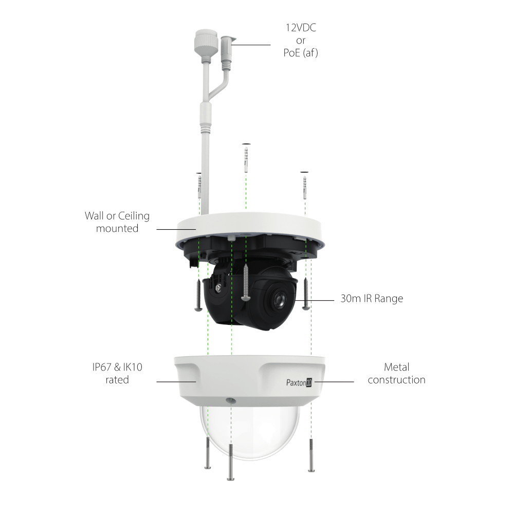 PAXTON10 Mini Dome Camera Core Series 4MP