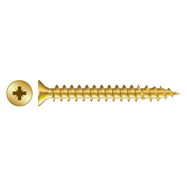 RAPIERSTAR Sharp Point Wood Screw - Countersunk