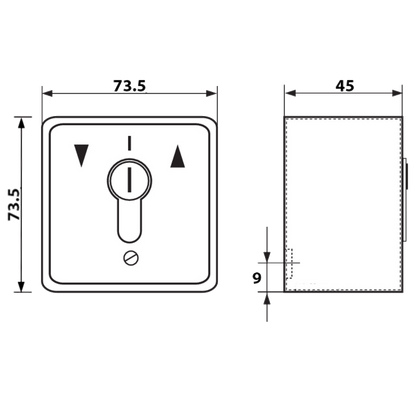 RGL Roller Shutter Momentary Keyswitch Surface Mount