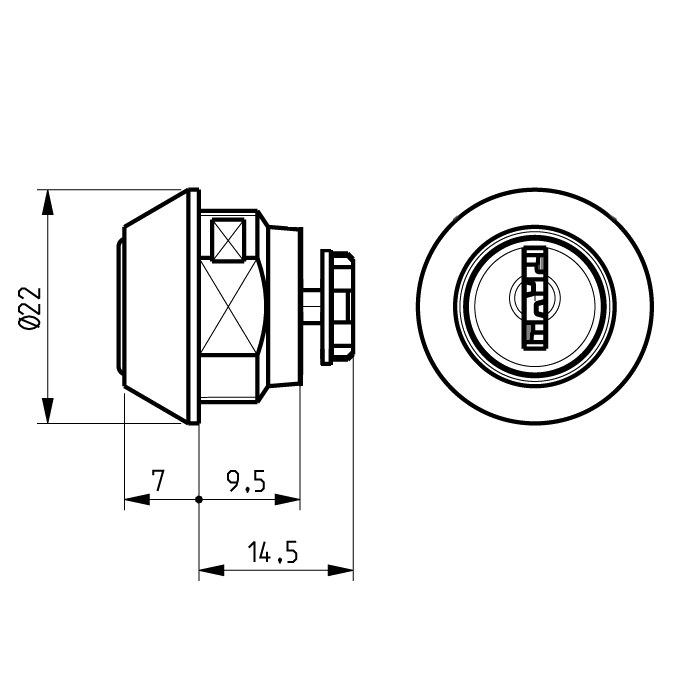 RONIS 8800 Nut Fix Master Keyed Mini Camlock