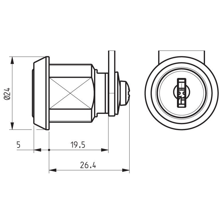 RONIS 25300 Nut Fix Master Keyed Camlock