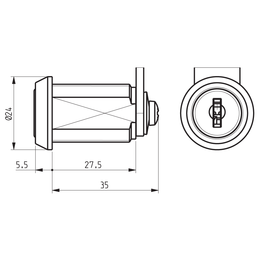 RONIS 26210 Nut Fix Master Keyed Camlock