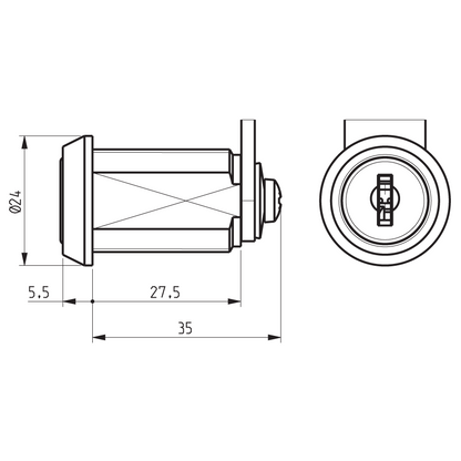 RONIS 26210 Nut Fix Master Keyed Camlock