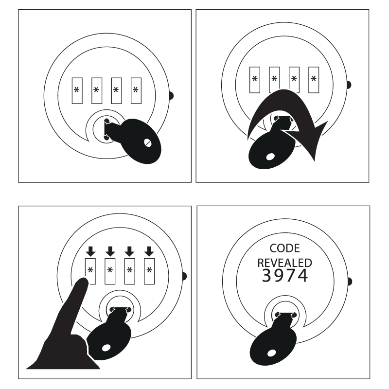 RONIS C4S Combination Cam Lock With Key Override